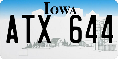 IA license plate ATX644