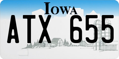 IA license plate ATX655
