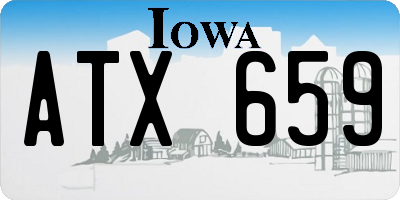 IA license plate ATX659