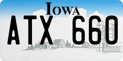 IA license plate ATX660