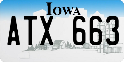 IA license plate ATX663