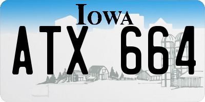 IA license plate ATX664