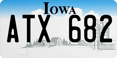 IA license plate ATX682