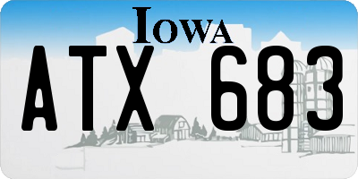 IA license plate ATX683