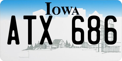 IA license plate ATX686