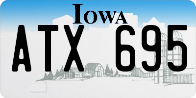 IA license plate ATX695