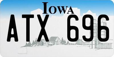 IA license plate ATX696