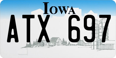 IA license plate ATX697