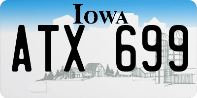 IA license plate ATX699