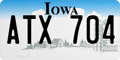 IA license plate ATX704