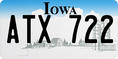 IA license plate ATX722