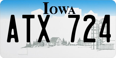 IA license plate ATX724