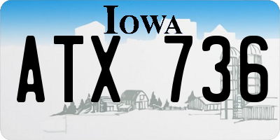IA license plate ATX736