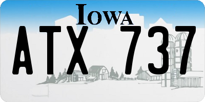 IA license plate ATX737