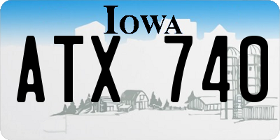IA license plate ATX740