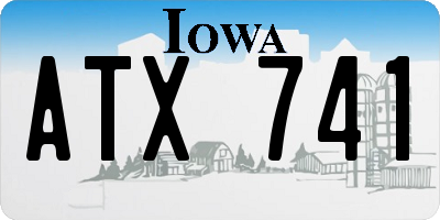 IA license plate ATX741