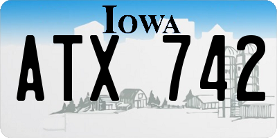IA license plate ATX742