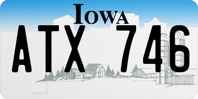 IA license plate ATX746