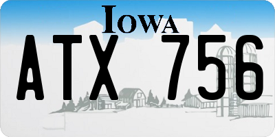 IA license plate ATX756