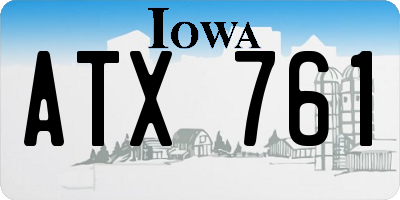 IA license plate ATX761