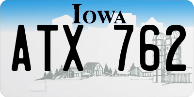 IA license plate ATX762