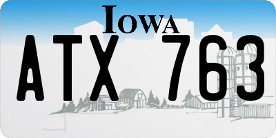 IA license plate ATX763