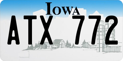 IA license plate ATX772
