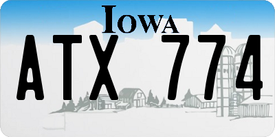 IA license plate ATX774