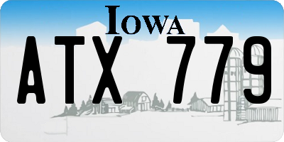 IA license plate ATX779