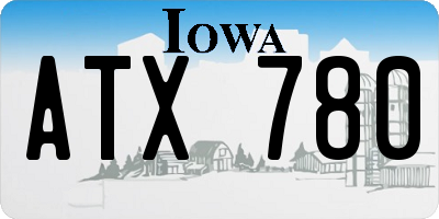 IA license plate ATX780