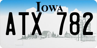 IA license plate ATX782