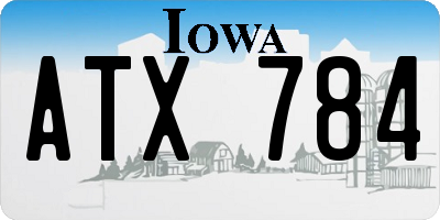IA license plate ATX784