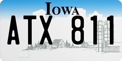 IA license plate ATX811