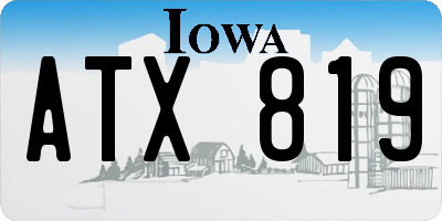 IA license plate ATX819