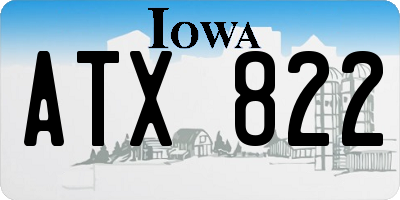 IA license plate ATX822