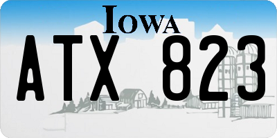 IA license plate ATX823