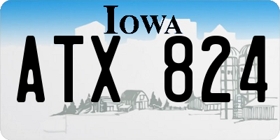 IA license plate ATX824