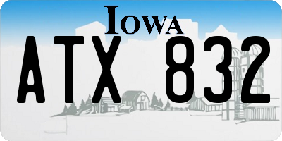 IA license plate ATX832