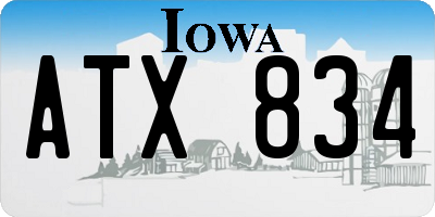 IA license plate ATX834
