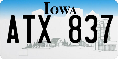 IA license plate ATX837