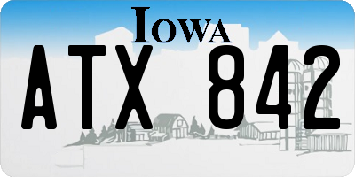 IA license plate ATX842