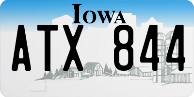 IA license plate ATX844