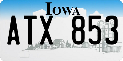 IA license plate ATX853