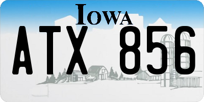 IA license plate ATX856