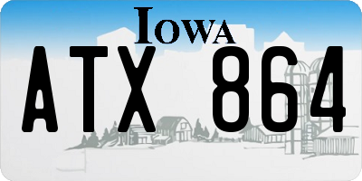 IA license plate ATX864