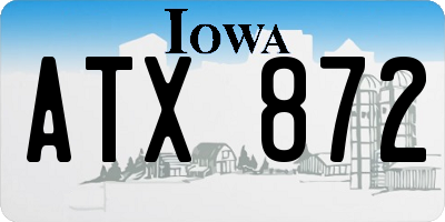 IA license plate ATX872