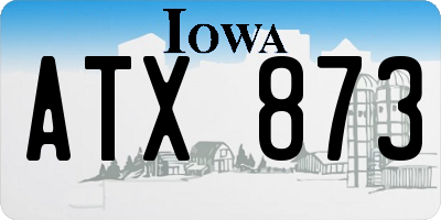 IA license plate ATX873