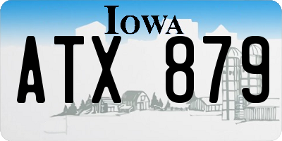 IA license plate ATX879