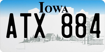 IA license plate ATX884