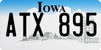 IA license plate ATX895